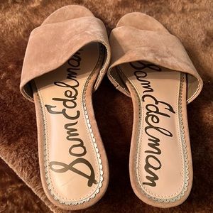 Women’s sz 6 Sam Edelman slides. Top is suede. Never worn.